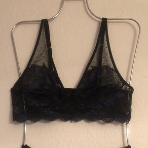 Blue & Black Lace Set